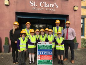 St Clares 300x225 - St Clare's Primary are building site safe!