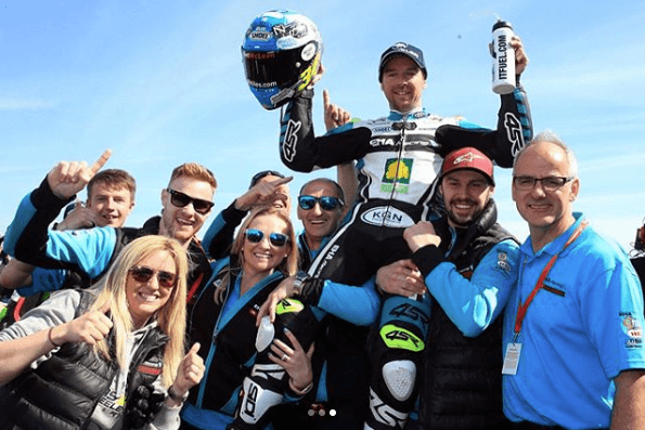 ailastair nw 200 on shoulders - EHA Racing NW 200 Wins