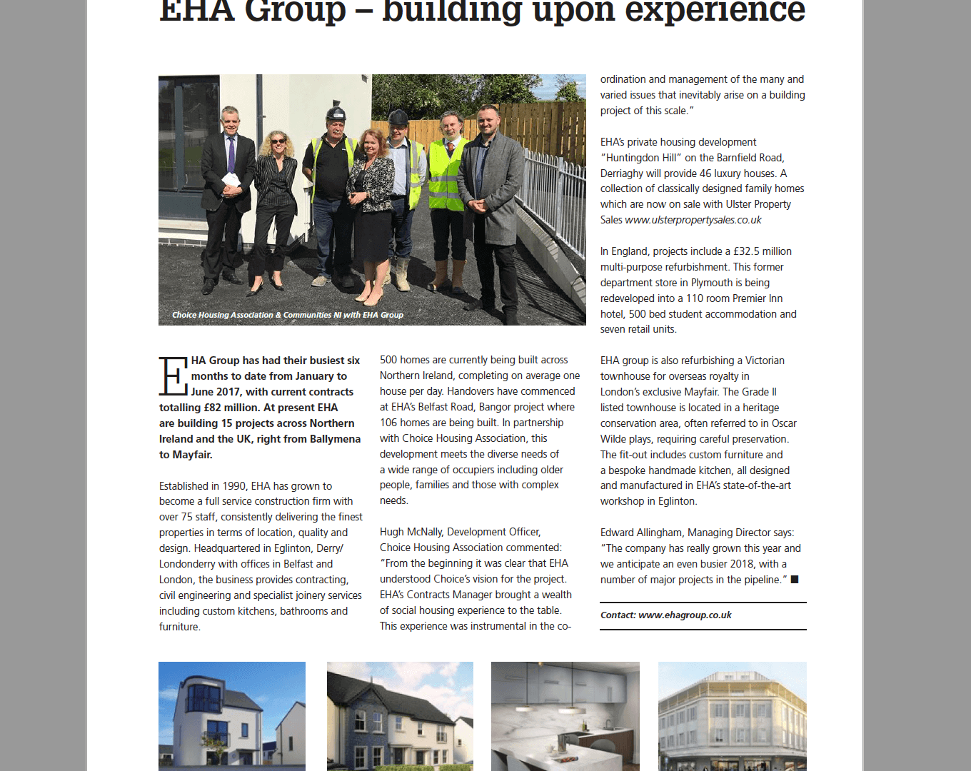 Ulster Business Top 100 August 2017 Construction Company Uk - 